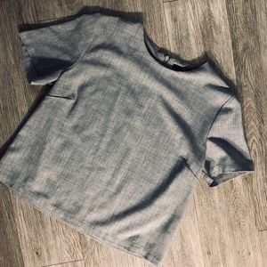 Grey business casual blouse